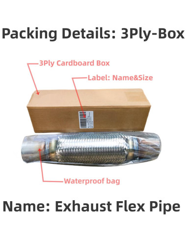 Tubo Flexible de Escape Suisson 15.24cm 100% Acero Inoxidable