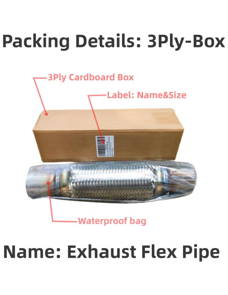 Tubo Flexible de Escape Suisson 15.24cm 100% Acero Inoxidable