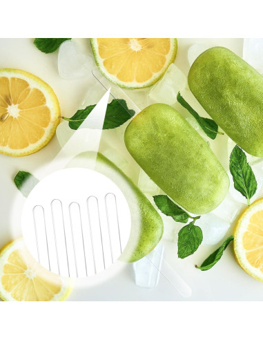 20 Palitos de Helado Acrílicos Reutilizables Tenalleys 11.5 cm
