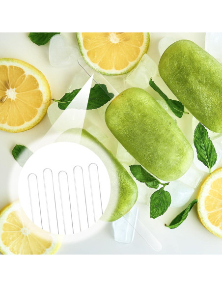 20 Palitos de Helado Acrílicos Reutilizables Tenalleys 11.5 cm