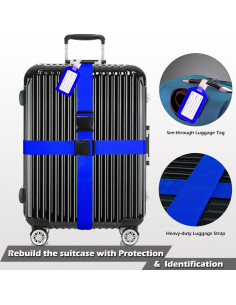 Correas de Equipaje Ajustables TRANVERS 200 cm Paquete de 4 2