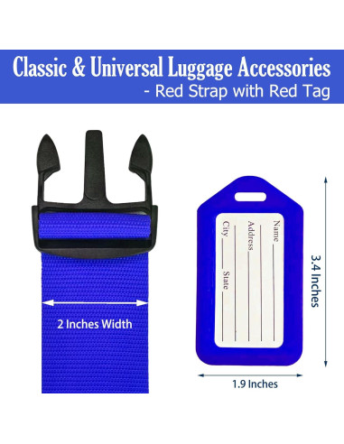 Correas de Equipaje Ajustables TRANVERS 200 cm Paquete de 4