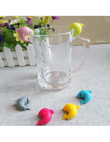 Juego de 18 Marcadores de Copas de Vino Silicona Ecológica