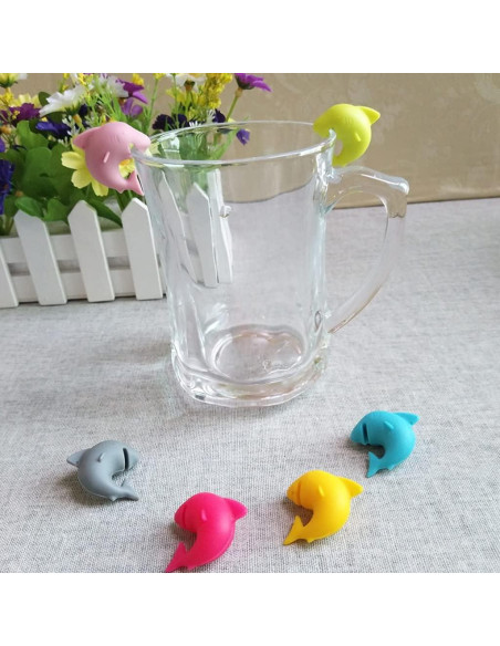 Juego de 18 Marcadores de Copas de Vino Silicona Ecológica