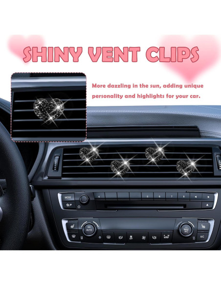 Clips de Ventilación para Auto Carleef - 4 Piezas Brillantes