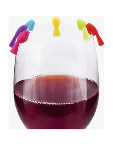 Juego de 18 Marcadores de Copas de Vino Silicona Ecológica