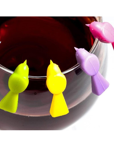 Juego de 18 Marcadores de Copas de Vino Silicona Ecológica