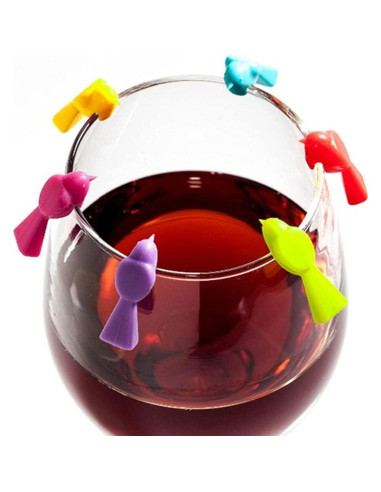 Juego de 18 Marcadores de Copas de Vino Silicona Ecológica