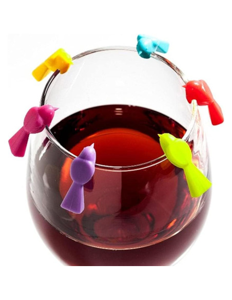 Juego de 18 Marcadores de Copas de Vino Silicona Ecológica