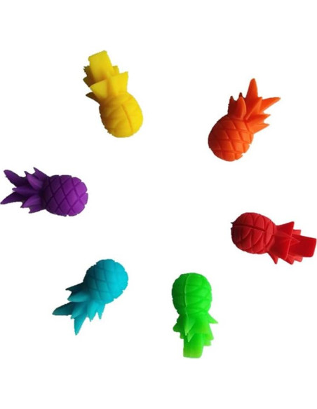 Juego de 18 Marcadores de Copas de Vino Silicona Ecológica