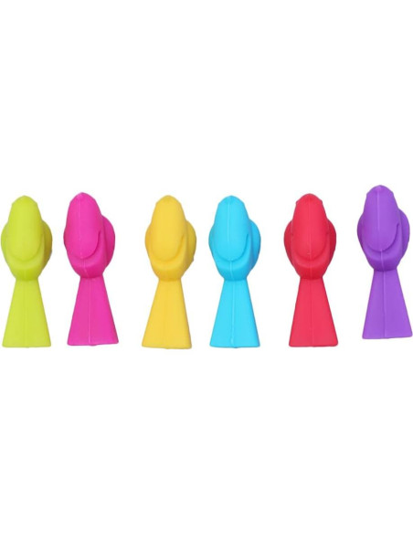 Juego de 18 Marcadores de Copas de Vino Silicona Ecológica