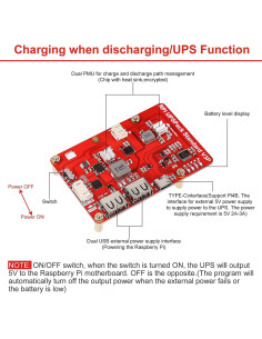 Pack Batería UPS MakerFocus 4000mAh para Raspberry Pi 4B 2