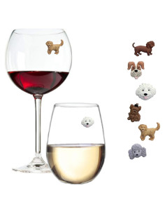 Set de 6 Encantos Magnéticos para Copas Simply Charmed - Perros