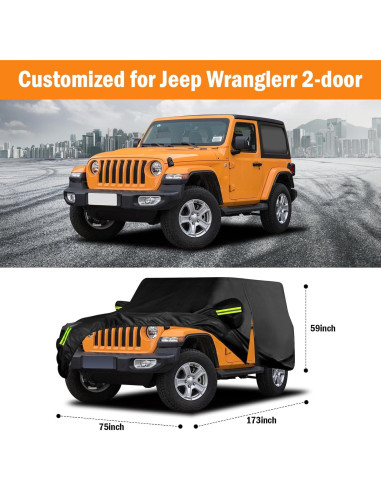 Funda Impermeable Migaven para Jeep Wrangler 2 Puertas 1987-2025