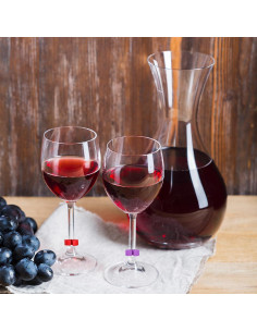 Marcadores de Copas de Vino InnoHHustle 36 Pcs Silicona Coloridos 2