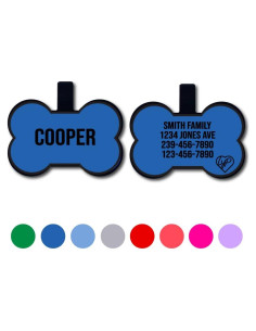 Placa de Identificación Silenciosa Love Your Pets Azul