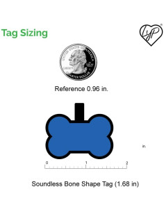 Placa de Identificación Silenciosa Love Your Pets Azul 2