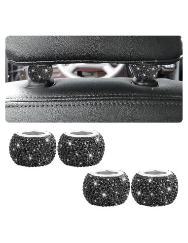 Collares de Reposacabezas de Coche BELOMI - Pack de 4 Brillantes