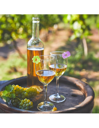 Marcadores de Copas de Vino InnoHHustle 36 Pcs Silicona Coloridos