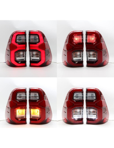 Luz Trasera LED Dreamseek para Toyota Hilux 2015-2022 Rojo
