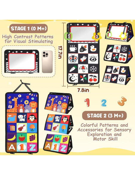 Juguete Sensorial URMYWO para Bebés - Espejo y Papel Arrugado