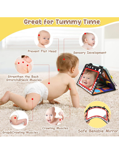 Juguete Sensorial URMYWO para Bebés - Espejo y Papel Arrugado