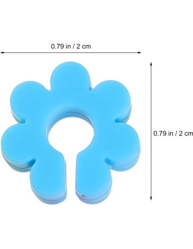 Marcadores de Copas de Vino Luxshiny 8 Piezas Silicona Flor