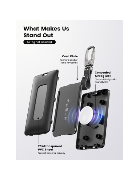 Etiqueta de Equipaje Klearlook 2-en-1 para AirTag - Negro