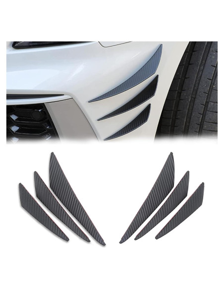 Kit de Canards GKmow 6 PCS para Spoiler de Coche Fibra Carbono