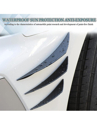 Kit de Canards GKmow 6 PCS para Spoiler de Coche Fibra Carbono