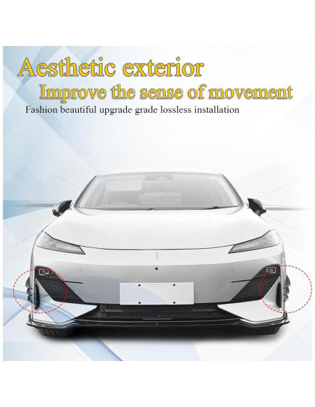 Kit de Canards GKmow 6 PCS para Spoiler de Coche Fibra Carbono