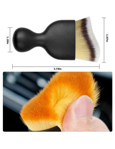 Cepillo de Detalle Interior de Auto Blilo, Cerdas Suaves, 9.8cm 2