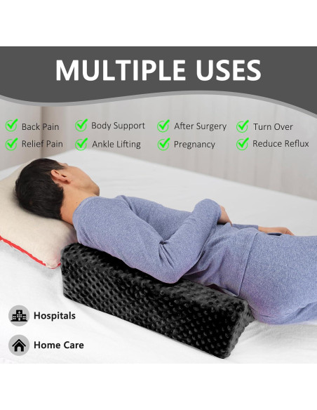 Cojín en Forma de Cuña Jacobable para Dormir Lateral 50.8x24.9cm