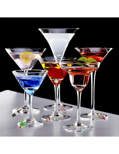 Marcadores de Copas de Vino BOYIVI 24 Piezas Aleación