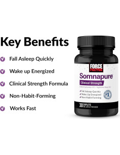 Somnapure Fuerza Clínica Force Factor 30 Tabletas para Dormir 2