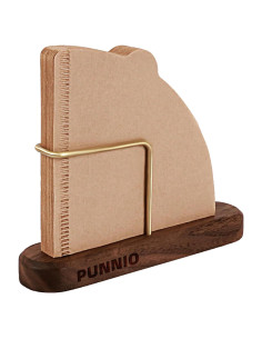 Soporte para Filtros de Café PUNNIO de Nogal y Latón, 1 Unidad