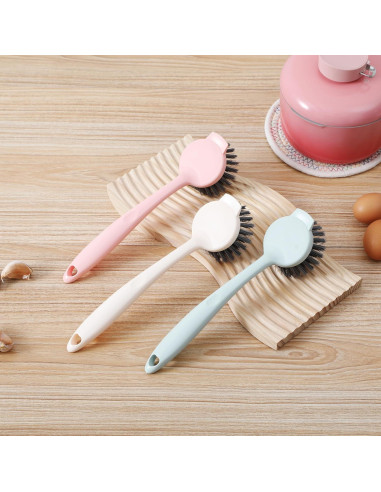 Paquete de 3 Cepillos de Cocina Kagyuan con Raspador 28 cm