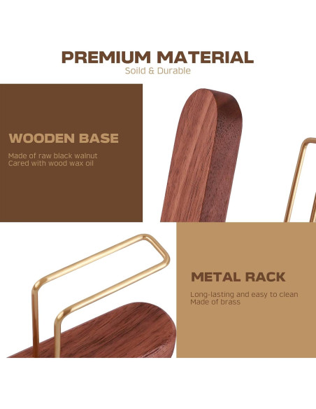 Soporte para Filtros de Café PUNNIO de Nogal y Latón, 1 Unidad