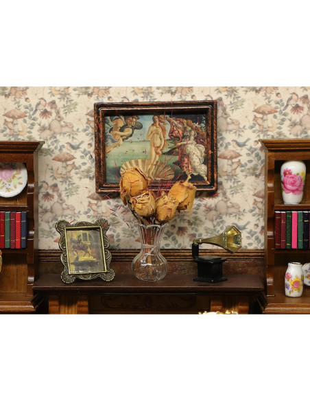 Conjunto de Muebles para Casa de Muñecas iLAND 8 Piezas Oro y Azul