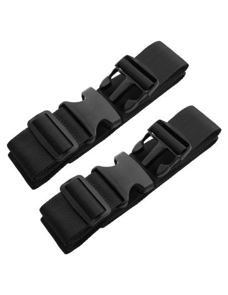 Correas para Equipaje Youteer 2 Pcs Ajustables 188cm Nylon Negro
