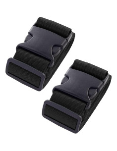 Correas para Equipaje Youteer 2 Pcs Ajustables 188cm Nylon Negro 2