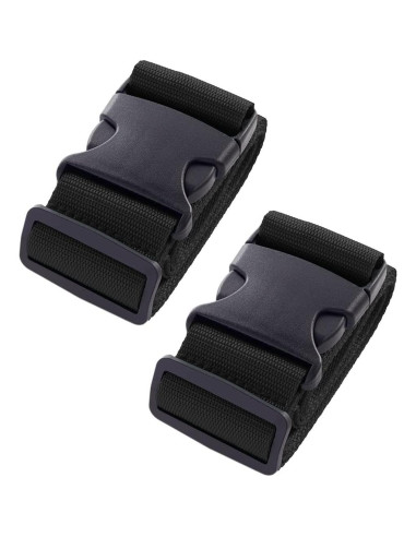 Correas para Equipaje Youteer 2 Pcs Ajustables 188cm Nylon Negro