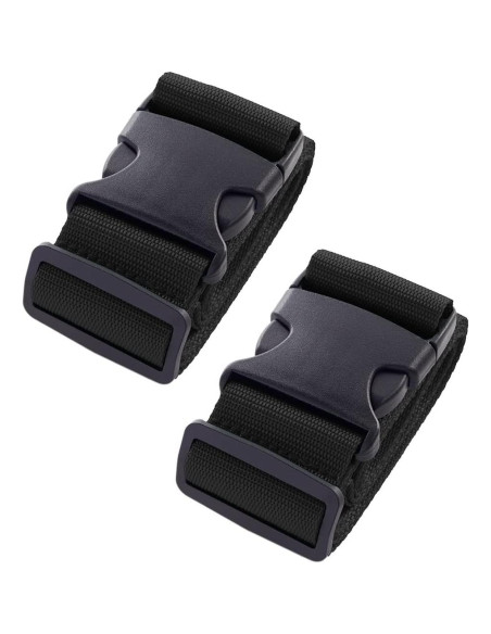 Correas para Equipaje Youteer 2 Pcs Ajustables 188cm Nylon Negro