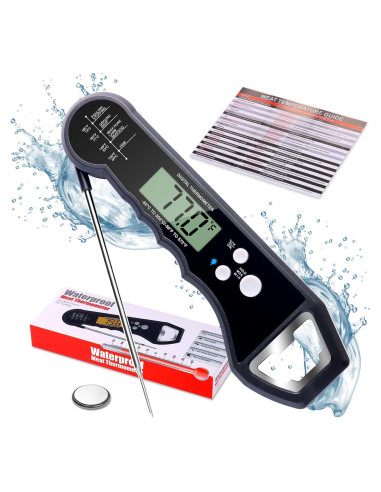 Termómetro Digital de Carne HI-TEPS con Sonda Plegable 4.3"