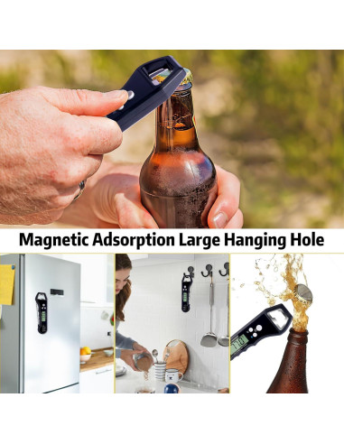 Termómetro Digital de Carne HI-TEPS con Sonda Plegable 4.3"