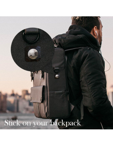 Funda Adhesiva para AirTag GUANZHI - Montaje Fuerte Negro