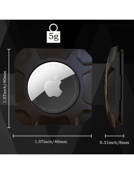 Funda Adhesiva para AirTag GUANZHI - Montaje Fuerte Negro