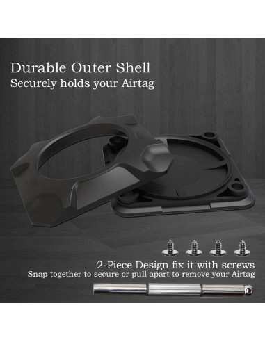 Funda Adhesiva para AirTag GUANZHI - Montaje Fuerte Negro