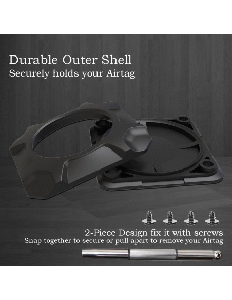 Funda Adhesiva para AirTag GUANZHI - Montaje Fuerte Negro