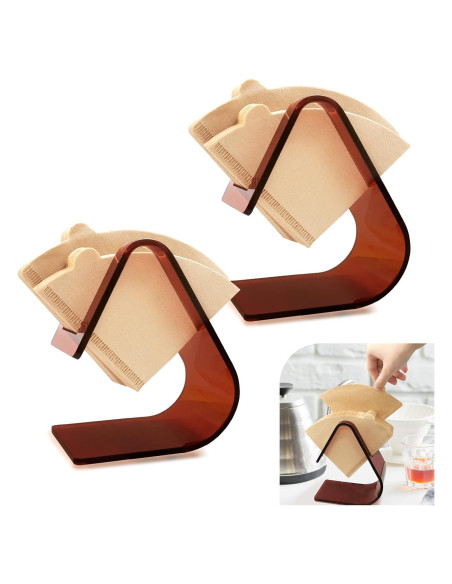 Soporte de Filtro de Café Acrílico PURIMADE 5mm Cono Marrón
